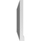 Ekena Millwork Vertical Surface Mount PVC Gable Vent w/ 2"W x 2"H , Brickmould Sill Frame, 42"W x 18"H GVPVE42X1803SN - alternate 3